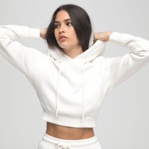 NWT Good American Crop Scuba Hoodie